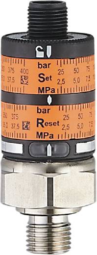 Manometer with rotary scale, indicating pressure in bar and MPa, with orange markings and black text.