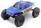 A blue RC truck with large tyres. On the side it reads 'Absima' and 'Project X'. The truck is suitable for off-road driving.