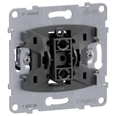 'Metal frame with black plastic switch, marked with SU004 and Legrand, ready for installation in an electrical system.'