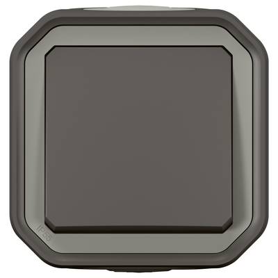 Square, black socket with rounded corners and IP55 protection rating, suitable for outdoor use or in damp environments.