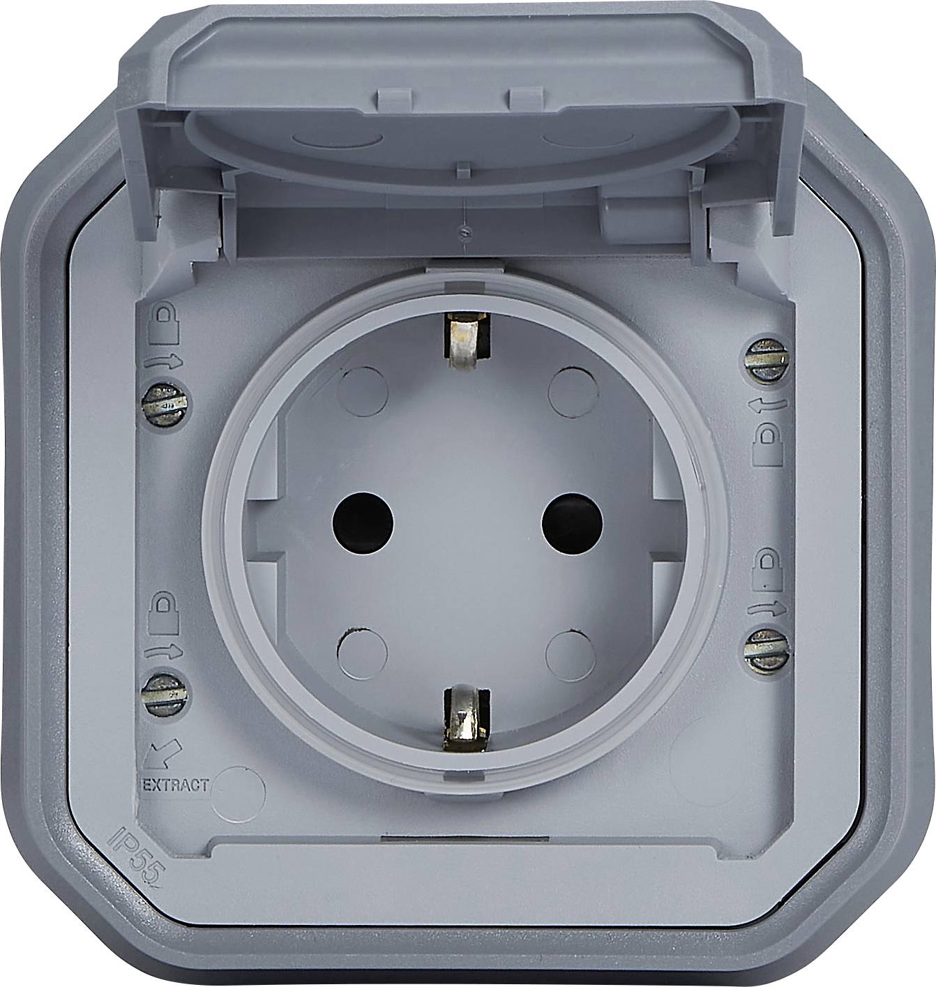 Legrand Complete Flush-mount, PG socket (+ lid) Plexo Grey 069833L 1 pc(s)