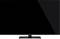Flat, black television with a large screen mounted on a rectangular stand. Minimalist design with no visible controls.