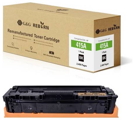 G&G Toner replaced HP 415A Compatible Black 2400 Sides Reborn remanufactured 21269