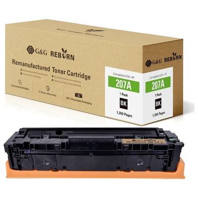 G&G Toner replaced HP 207A Compatible Black 1350 Sides Reborn remanufactured 21281