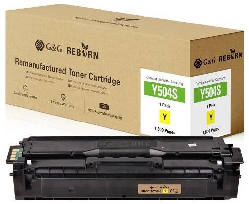 G&G Toner replaced Samsung Y504S Compatible Yellow 1800 Sides Reborn remanufactured 21323