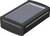Small, rectangular, black plastic enclosure with a transparent lid, suitable for electronic components or devices.