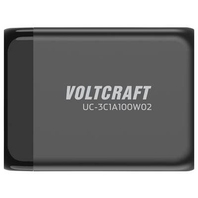 Black power supply with the marking 'VOLTCRAFT UC-3C1A100W02'.