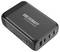A black Voltcraft charger with three USB ports, including a USB-C port. Model number: UC-3C1A140W02.