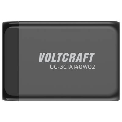 Black Voltcraft UC-3C1A140W02 USB Charging Adapter.