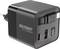 Black USB charger with two ports (USB-C, USB-A), LED indicator, and 65W power output. Model: 'VOLTCRAFT UC-2C1A65W02'.