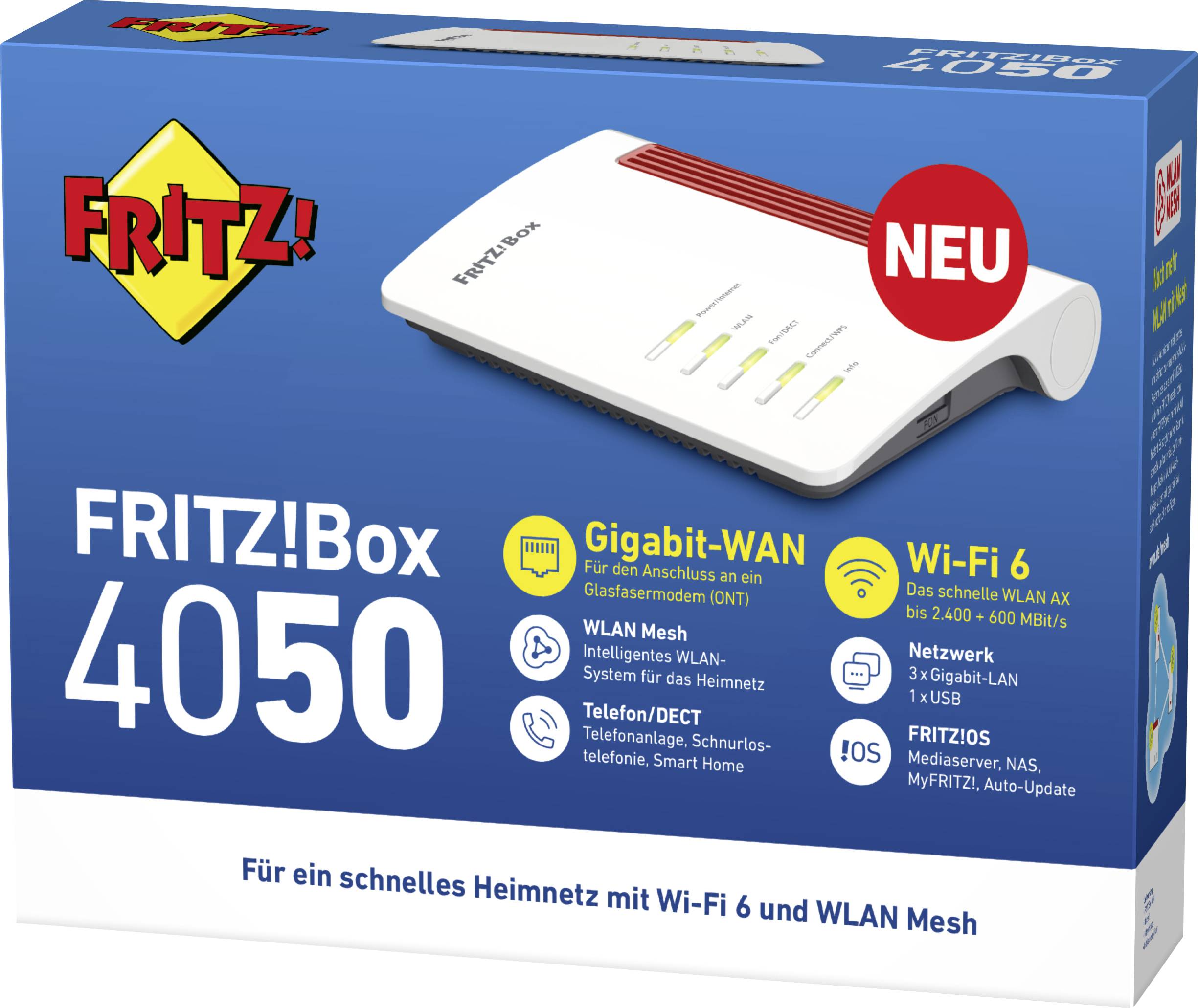 AVM FRITZ!Box 4050 Wi-Fi router 2.4 GHz, 5 GHz