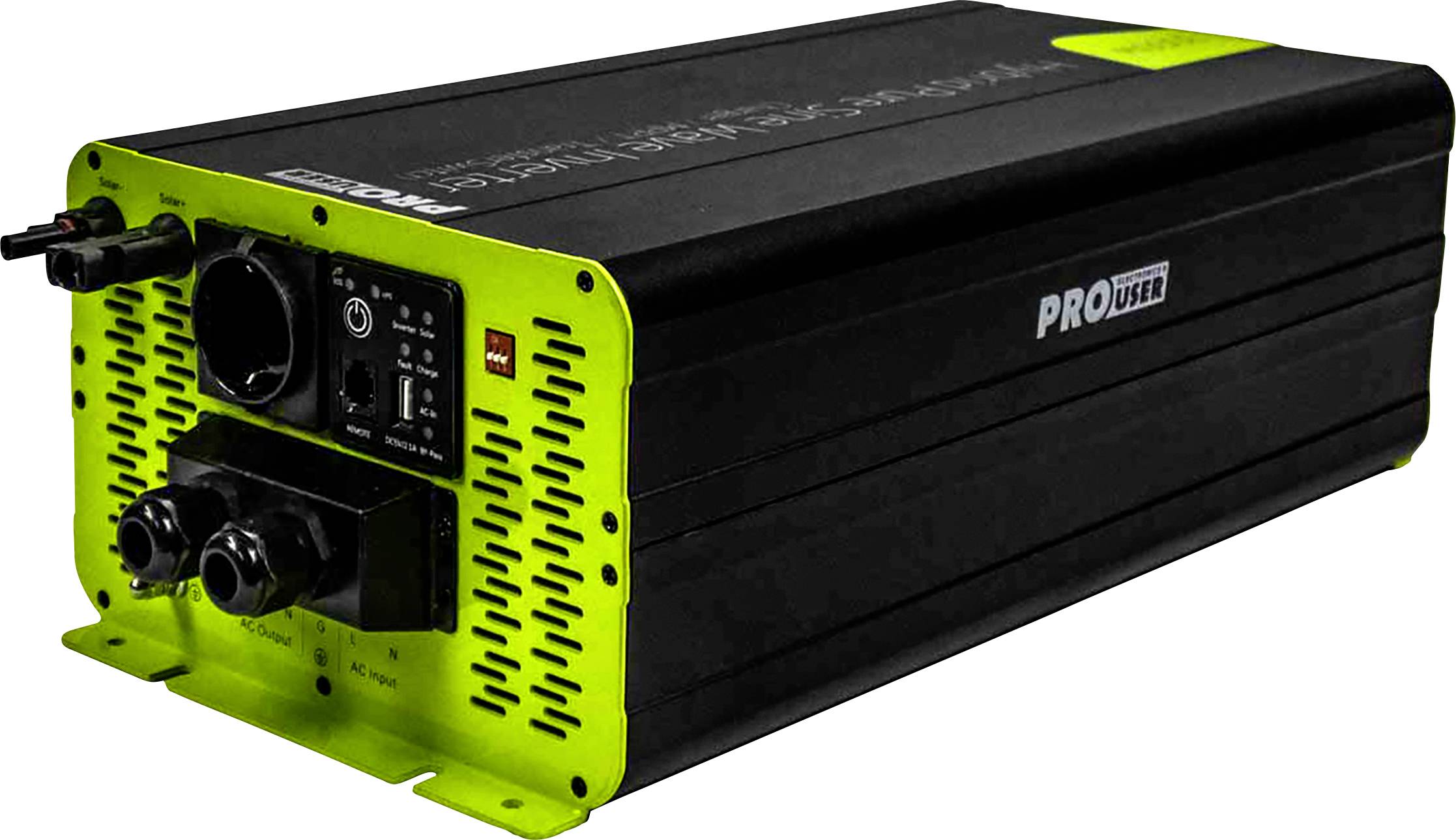 ProUser Inverter PSI3000TX 3000 W 12 V DC - 230 V AC Incl. remote control, Sine wave, UPS function, Built-in charge controller