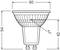 Technical drawing of a GU10 LED lamp with dimensions: diameter 50 mm, height 54 mm, marked point 'Tc' on the lamp body.
