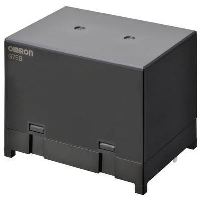 Black Omron G7EB relay housing, robust design, suitable for industrial applications.