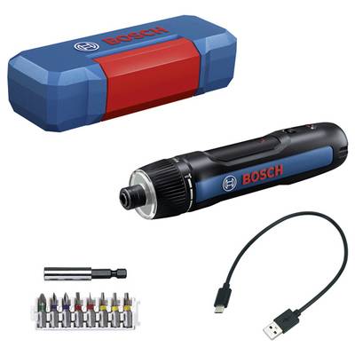 Bosch Cordless Screwdriver Set with USB Cable, Various Attachments and Storage Box. Suitable for DIY Enthusiasts.