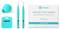 'Set of weeding tools including hook and spatula, packed in a box labelled 'Weeding Tools Bundle'. Colour: Turquoise.'