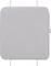 A grey, rectangular seat cushion with two handles on each side, suitable for indoor and outdoor use.
