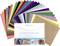 A bundle of 28 iron-on vinyl sheets in various colours, including glittery variants. At the front is packaging with the text 'HEAT TRANSFER VINYL SHEETS BUNDLE'.