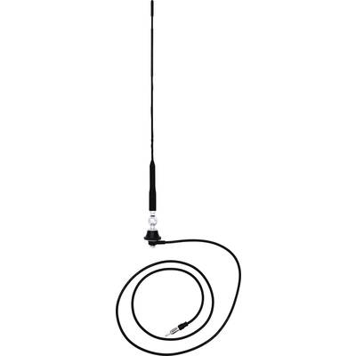 Black car antenna with long cable, suitable for radio reception.