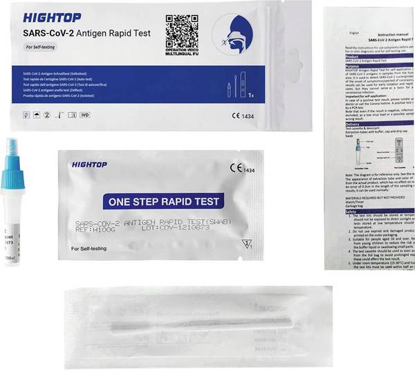 Covid 19 home test kit HIGHTOP C19TL-01610-5/K HIGHTOP Covid-19 Laien-Schnelltest – 5er Box 5 pc(s) SARS-CoV-2