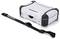 White, robust protective case with a black strap beside it, brand name 'NANUK NANO' visible on the case and strap.