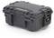 'Black, robust protective case with lockable closures and sturdy construction, suitable for secure storage.'