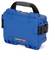 Blue, robust suitcase with a black handle, with 'Nanuk 903' printed on the front.