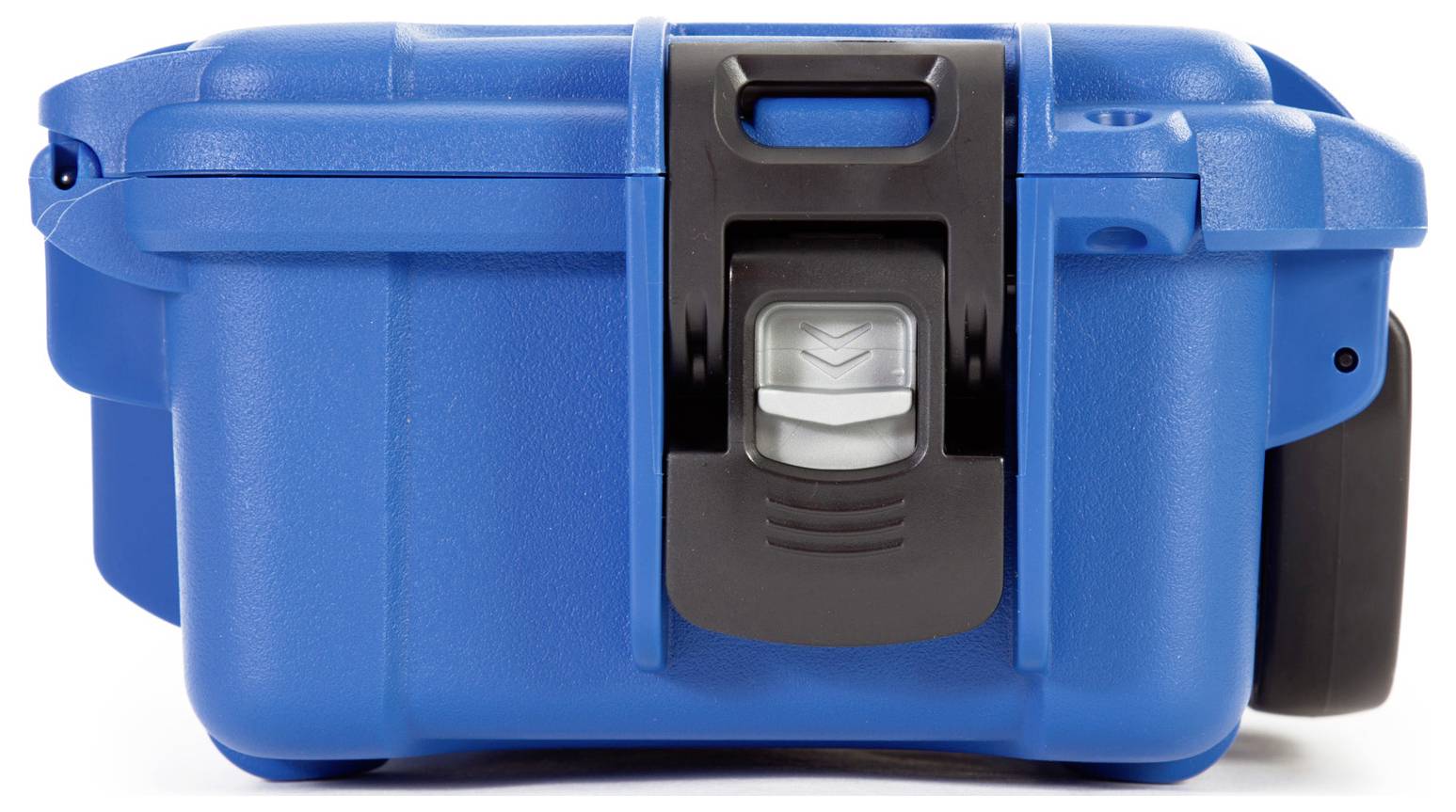 Blue, robust tool case with a black clasp, ideal for securely storing and transporting tools.