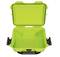 An open green suitcase with a robust design and black handle, suitable for the secure transportation of delicate items.