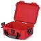 An open red toolbox with a robust lock and handle. Suitable for securely storing tools and accessories.