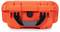 A bright orange, robust suitcase with a black handle and security locks, suitable for protecting sensitive equipment.