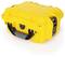 Yellow, robust plastic case with black handle and latches, suitable for safely transporting delicate equipment.