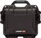 Black, robust Nanuk 908 case with a handle and security locks, suitable for protecting equipment.