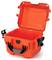 A vibrant orange, robust protective case with an open lid, suitable for delicate equipment or tools.