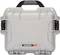 Grey Nanuk 908 protective case with black handle and latches, suitable for the secure transportation of delicate equipment.