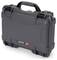 A grey, robust protective case by Nanuk, model 909, with a sturdy handle and security locks.