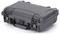 A grey, robust plastic transport case with a handle and security locks, suitable for the safe transportation of delicate items.
