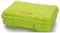 Luminous green hard-shell suitcase with robust design, 'Nanuk 910' brand label on the top surface, suitable for secure transportation.