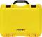 Yellow, robust suitcase with black handle, labelled 'Nanuk 915'.