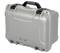 A grey, robust protective case with black handles, suitable for safe transportation of sensitive equipment. Brand: Nanuk 915.