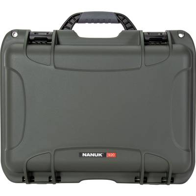 A robust black case with the 'NANUK 920' logo. The case is closed and has a sturdy carrying handle.
