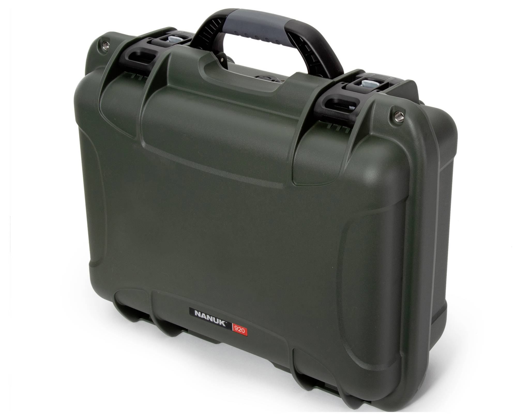 Robust, dark hard plastic case with carry handle, ideal for the secure transportation of valuable or delicate items.