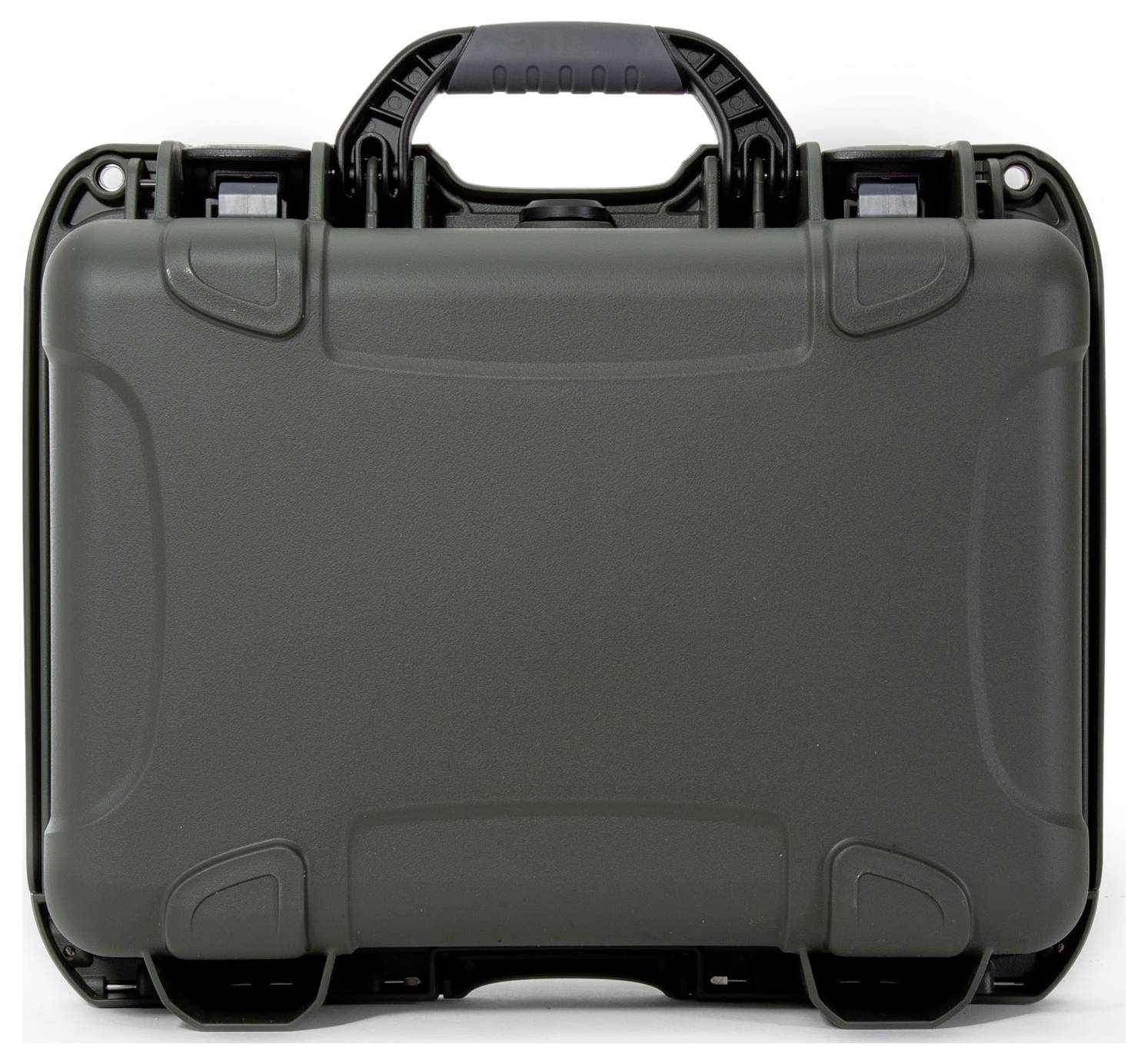 A secure, robust, black suitcase with a handle, suitable for the safe transportation of delicate items.