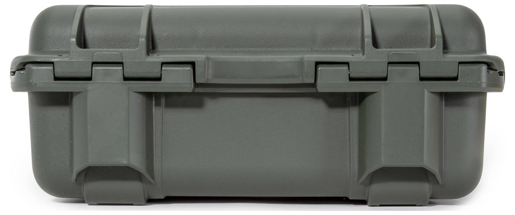 Closed, robust, grey transport case with handle, suitable for the safe transportation of sensitive equipment.