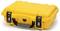 Yellow, robust protective case with black handle and two latches. Ideal for the secure transportation of delicate items.