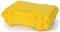 Yellow, robust protective case with snap locks, ideal for safely transporting delicate equipment or devices.
