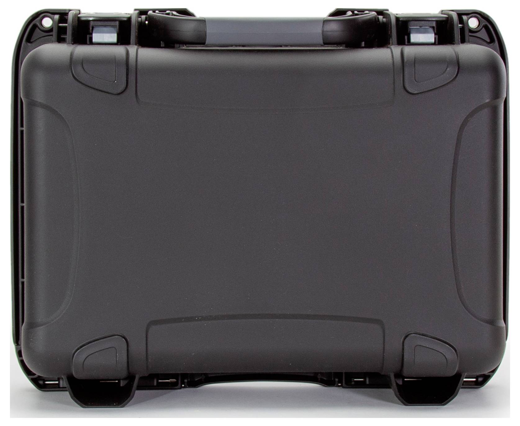 A black, robust hard-shell suitcase, suitable for protecting delicate equipment during transportation.