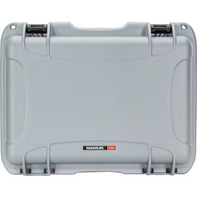 Grey, robust suitcase with the print 'Nanuk 925', suitable for the secure transportation of delicate equipment.