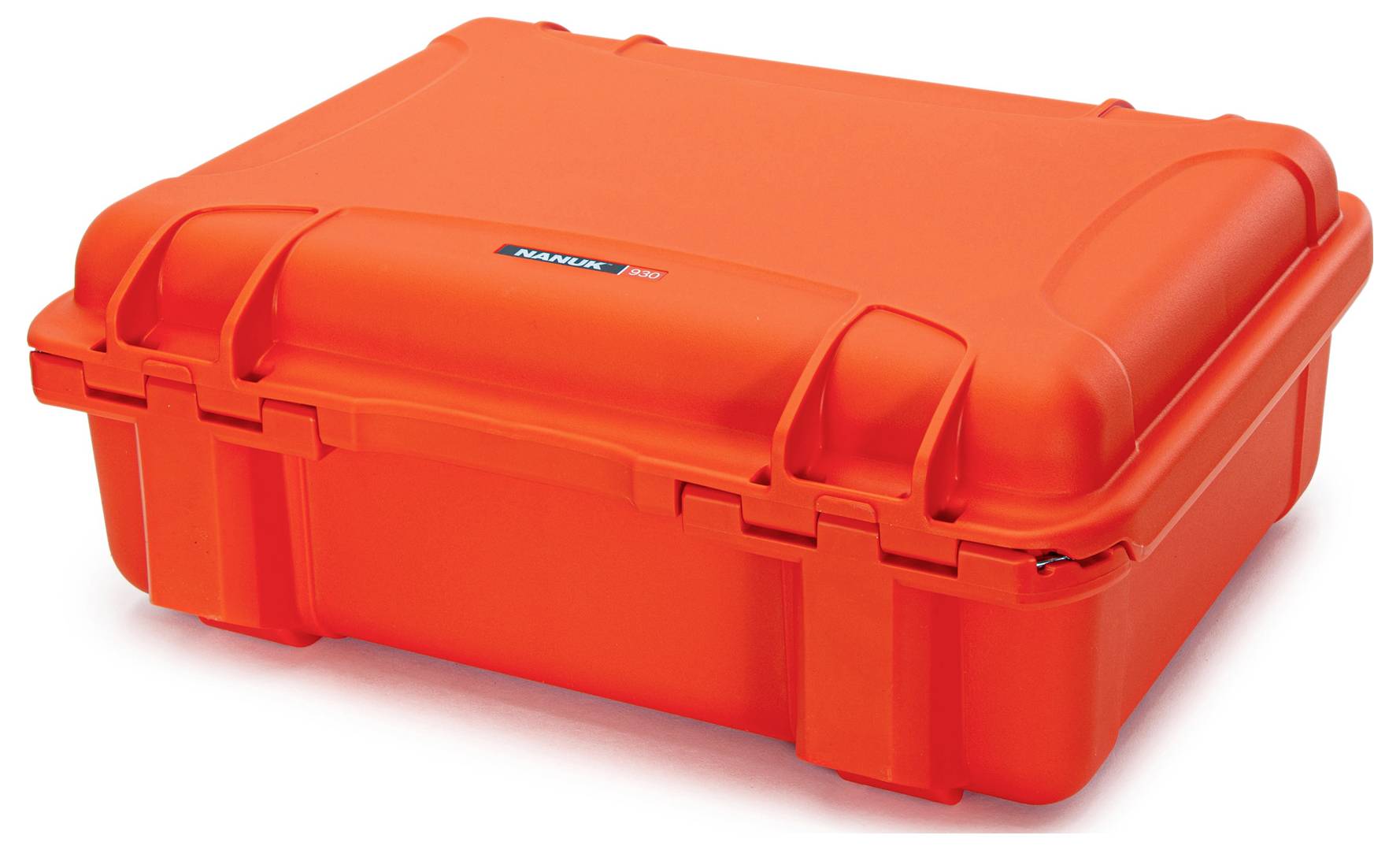 A bright orange, robust tool case with sturdy design. Suitable for protecting sensitive equipment.