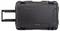 Black hard-shell suitcase with telescopic handle, robust design, suitable for secure transportation of delicate items.